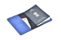 Classy Leather Customised Passport Cover with Charm (Blue)