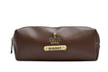 Personalized Vegan Leather Unisex Pencil Pouch - Royal Blue
