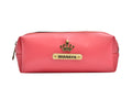 Personalized Vegan Leather Unisex Pencil Pouch - Royal Blue