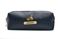 Personalized Vegan Leather Unisex Pencil Pouch - Royal Blue