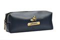 Personalized Vegan Leather Unisex Pencil Pouch - Royal Blue