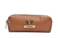 Personalized Vegan Leather Unisex Pencil Pouch - Royal Blue