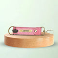 Classy Leather Customized Stylish Keychain with Hook - Peach