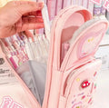 Kawaii Double Layer Multipurpose Pencil Stationery Pouch ( 1pc )