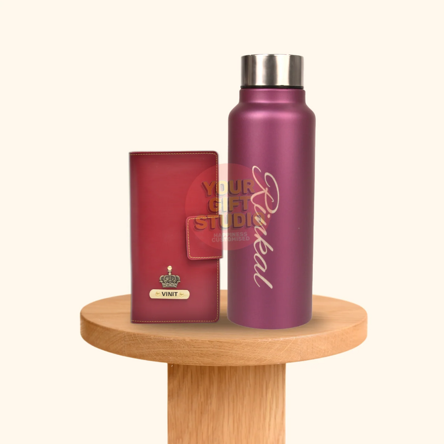 Personalized Travel Unisex Combo 4.0 - Wine And Pink
