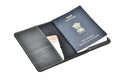 Personalized Tote Bag and Classy Leather Passport Cover - Black