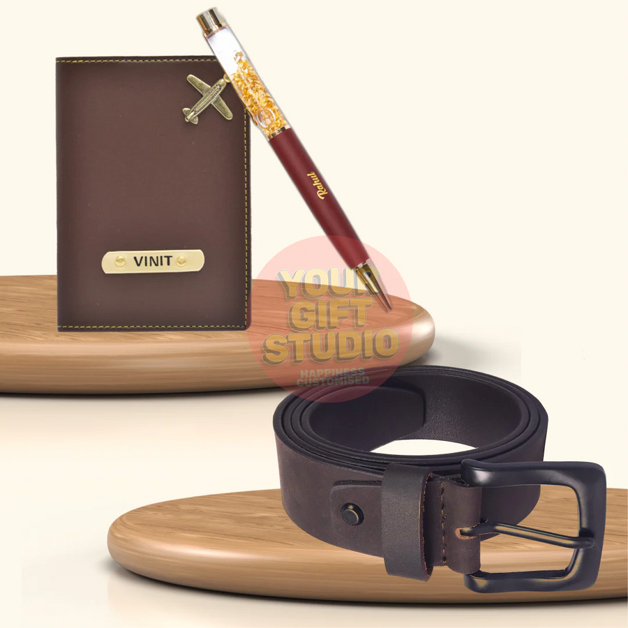Personalized Men's 3 Pcs Combo 2.0 - Brown