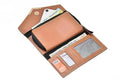 Vegan Leather Lady Wallet and Keychain - Tan