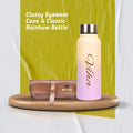 Customized Perfect Classy Leather Eyewear Case Combo - Tan