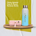 Customized Perfect Classy Leather Eyewear Case Combo - Pink