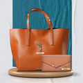 Personalized Best Lady Wallet and Tote Bag - Tan