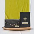 Personalized Lady Wallet and Passport Cover Combo - Black