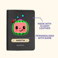 Cocomelon Print Personalised Nexon Passport Cover - Olive Green