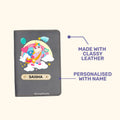 Unicorn Print Personalised Nexon Passport Cover - Grey