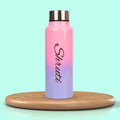 Personalized Multicolor Water Bottle - Pink Rainbow 2