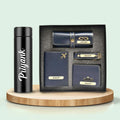 Temperature Bottle & Personalized All in One Men's Combo (4 pcs) - Royal Blue