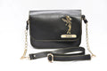 Women's Combo : zip-around Lady Wallet & Chained Sling Bag - Black