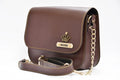Women's Combo : Premium Lady Wallet & Chained Sling Bag - Brown