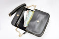Nexon Leather Personalized Couple's Combo : Chained Sling Bag & Men's Wallet - Grey