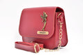 Nexon Leather Personalized Couple's Combo : Chained Sling Bag & Men's Wallet - Wine