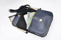 Nexon Leather Personalized Couple's Combo : Chained Sling Bag & Men's Wallet - Royal Blue