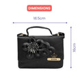 Your Gift Studio Customized Designer Imported Leather Sling Bag - Black