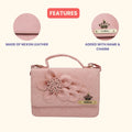 Your Gift Studio Customized Designer Imported Leather Sling Bag - Pink