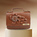 Your Gift Studio Customized Designer Imported Leather Sling Bag - Tan