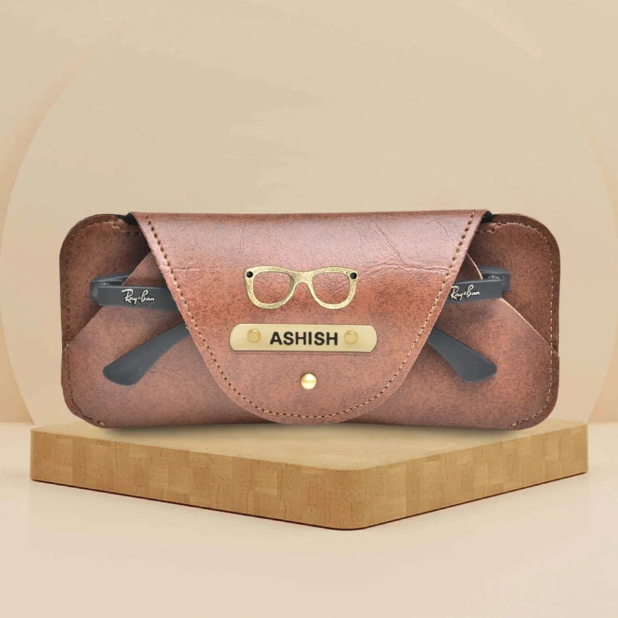 Personalized Stylish Eyewear Case - Brown