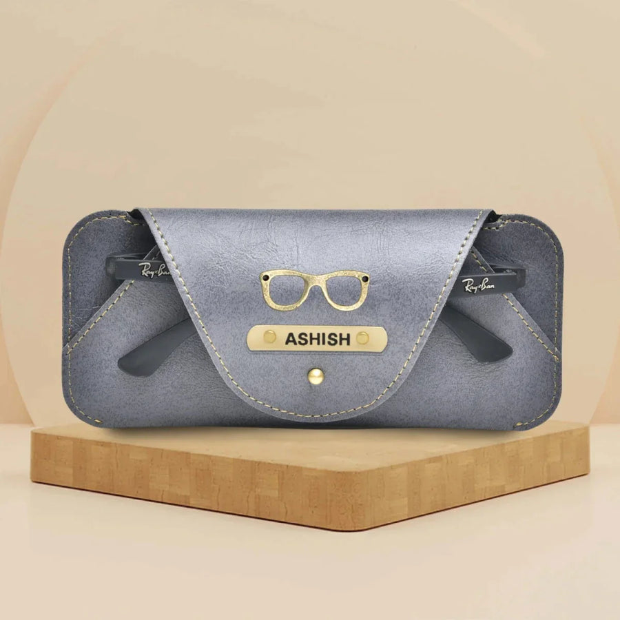 Personalized Stylish Eyewear Case - Grey