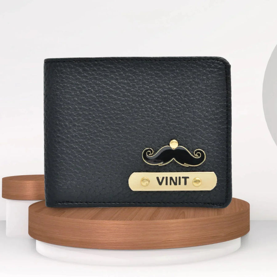 Stylish Personalized Men's Wallet - Black