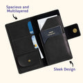 To Travel Is To Live Printed Indian Travel Wallet - Black