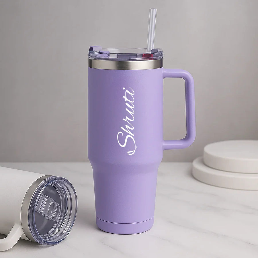 Personalized 1200 ml Vacuum Insulated Tumbler - Light Purple