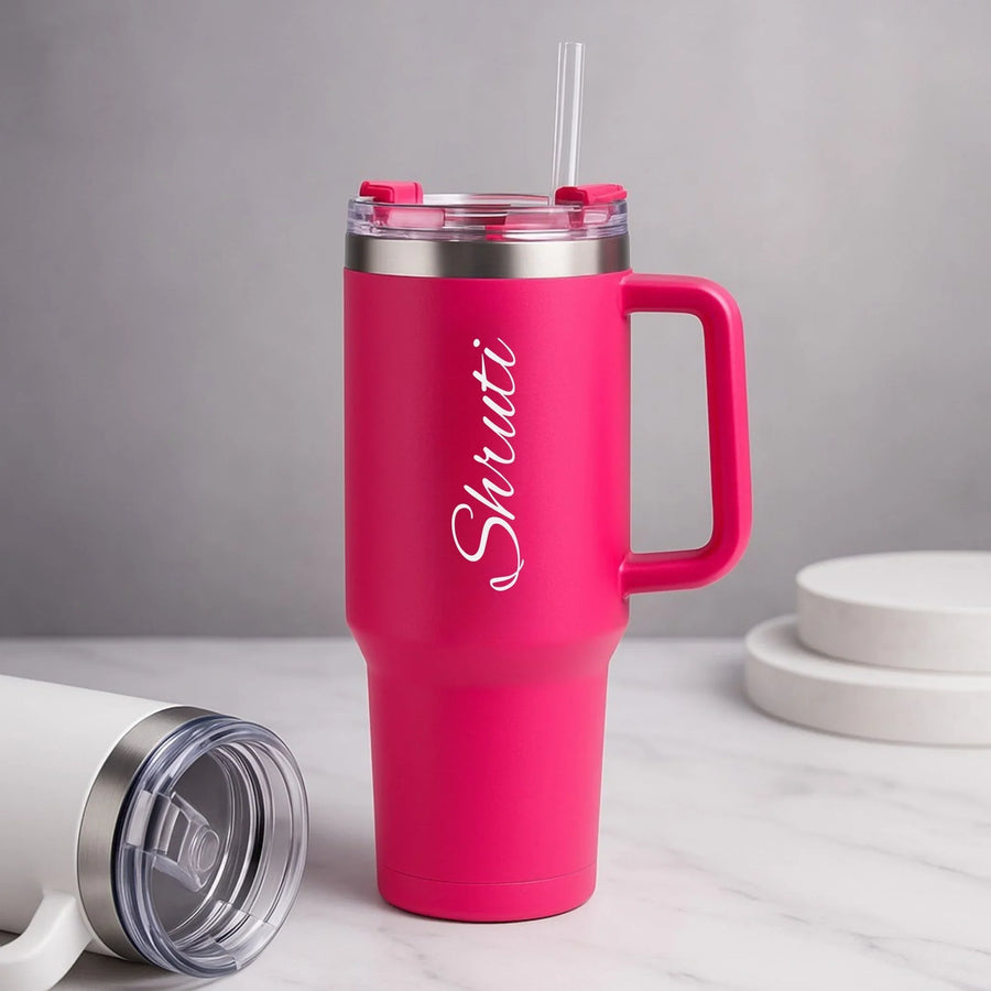 Personalized 1200 ml Vacuum Insulated Tumbler - Pink