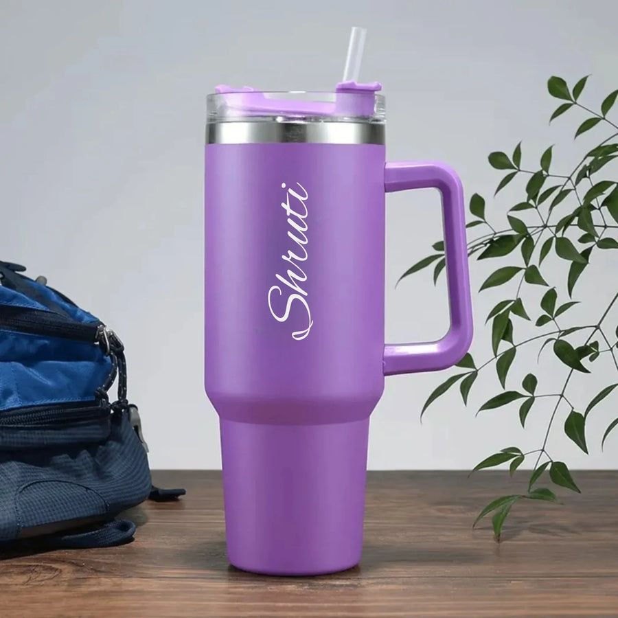 Personalized 1200 ml Vacuum Insulated Tumbler - Purple