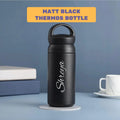 Personalized Stainless Steel Thermos Water Bottle 500 ml - Black