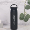 Personalized Stainless Steel Thermos Water Bottle 500 ml - Black