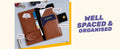 Classy Leather Customized Travel Wallet (Buttoned) - Brown
