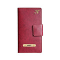 Classy Leather Travel Wallet (Buttoned) - Wine