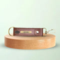 Classy Leather Customized Stylish Keychain with Hook - Tan