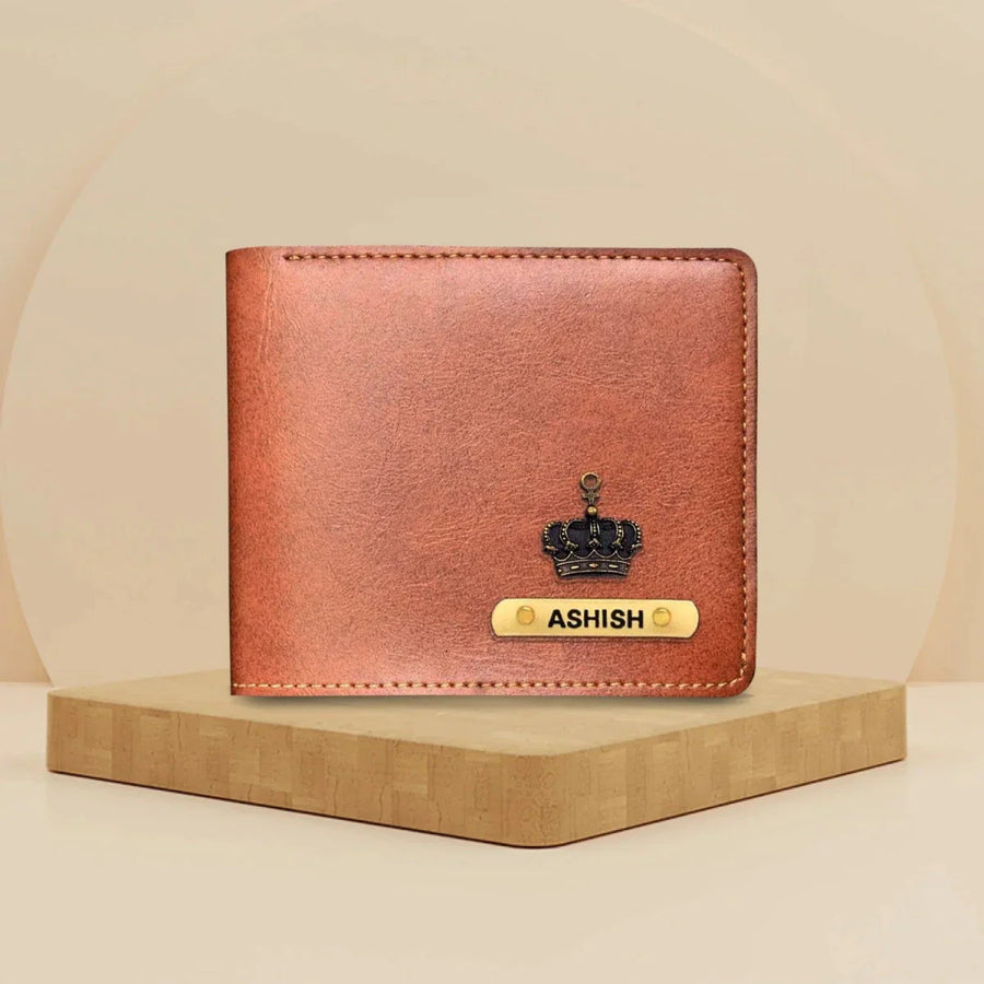 Classy Leather Customized Men's Wallet (Tan)