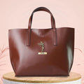 Customized Women's Tote bag in Vogue - Brown