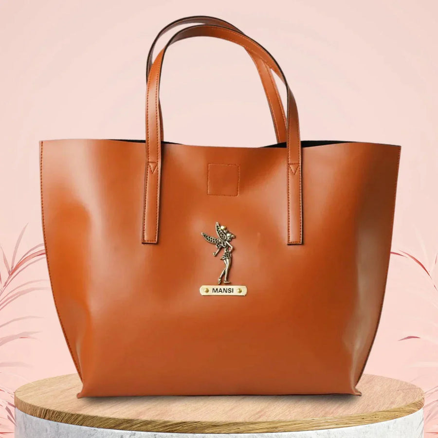 Customized Women's Tote bag in Vogue - Tan
