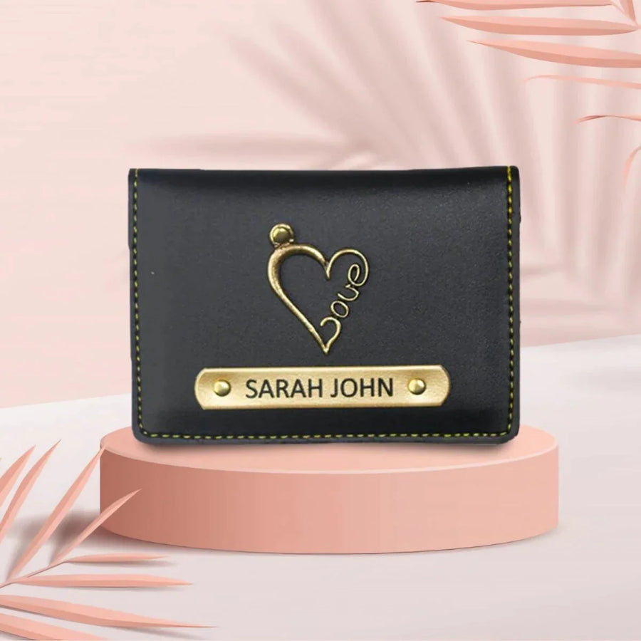Customized Unisex Sleek and Stylish Wallet -  Black
