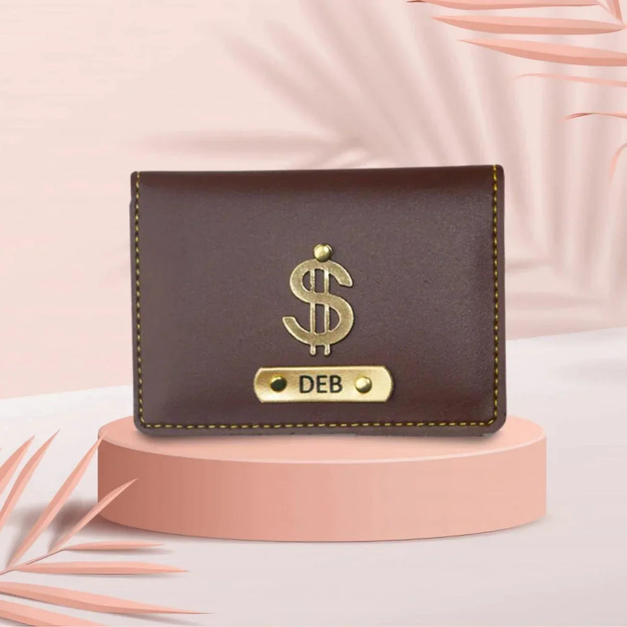 Customized Unisex Sleek and Stylish Wallet - Brown
