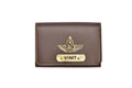 Personalized Business - Visitng Card Holder Vegan Leather - Brown