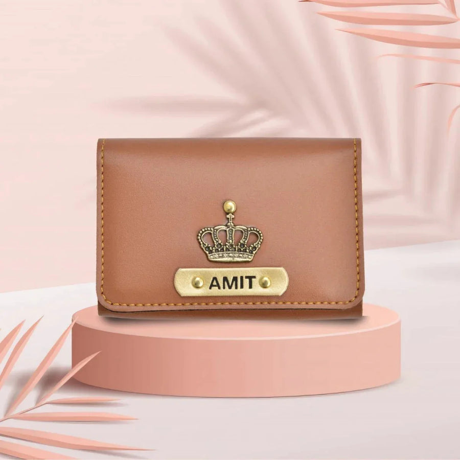Personalized Business - Visitng Card Holder Vegan Leather - Tan