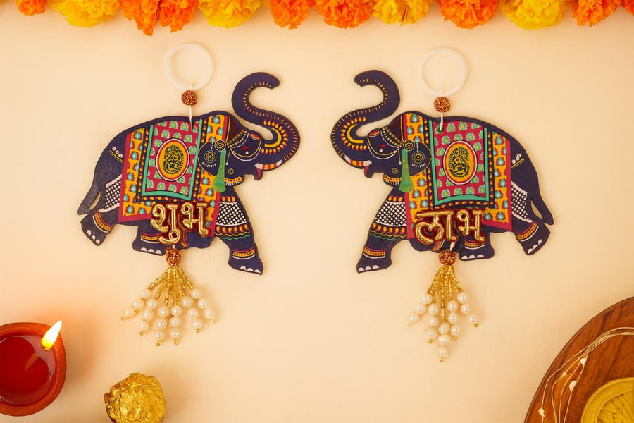 "Elephant Shubh Labh Latkan 🐘 | Premium Handcrafted Pooja & Home Decor"