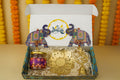 "Diwali Combo 6.0 – 2025 🎉 | Gold Leaf Tea Light, Om Bell, Shubh Labh Latkan & Almonds – Premium Gift Set"