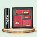 Personalised Temperature Bottle & All in One Men's Combo (4 pcs) - Wine
